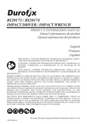 DUROFIX RI20174 Manual Información Del Producto