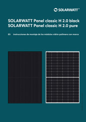 SOLARWATT Panel classic H 2.0 Instrucciones De Montaje