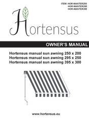 Hortensus HOR-MANTER295 Manual De Usuario