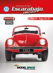 Planeta DeAgostini Model Space Volkswagen Escarabajo 1303 Cabrio Guía De Montaje
