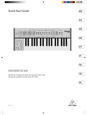 Behringer VOCODER VC340 Guia De Inicio Rapido