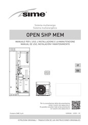 Sime OPEN SHP MEM 12 Manual De Uso, Instalación Y Mantenimiento