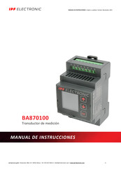 ipf electronic BA870100 Manual De Instrucciones