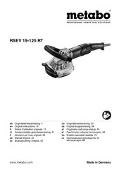 Metabo RSEV 19-125 RT Manual Original