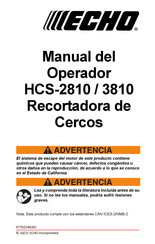 Echo HCS-2810 Manual Del Operador