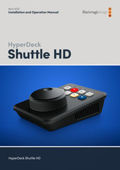 Blackmagic Design HyperDeck Shuttle HD Manual De Instalación Y Funcionamiento