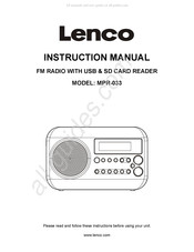 Lenco MPR-033 Manual De Instrucciones