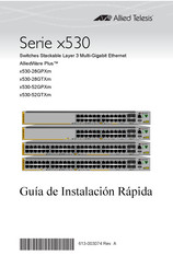 Allied Telesis AlliedWare Plus x530-28GTXm Guía De Instalación Rápida