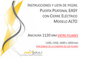 SUNGATES EASY ALTO Instrucciones Y Lista De Piezas