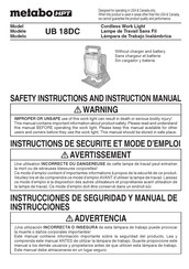 Metabo HPT UB 18DCQ4 Instrucciones De Seguridad Y Manual De Instrucciones