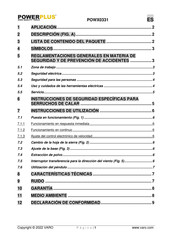 Powerplus POWX0331 Manual Del Usuario