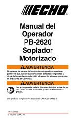 Echo PB-2620 Manual Del Operador