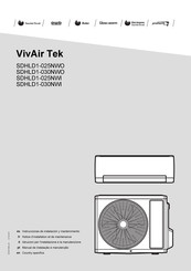 Saunier Duval VivAir Tek SDHLD1-030NWI Instrucciones De Instalación Y Mantenimiento