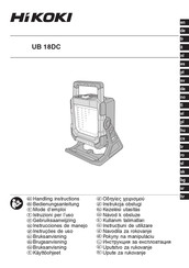 HIKOKI UB 18DC Instrucciones De Manejo