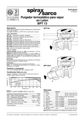 Spirax Sarco BPT 13 Serie Instrucciones