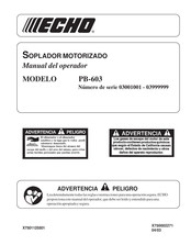 Echo PB-603 Manual Del Operador