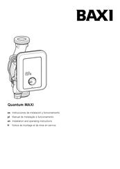 Baxi Quantum MAXI Instrucciones De Instalación Y Funcionamiento