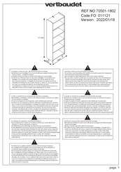VERTBAUDET 70501-1802 011121 Instrucciones De Montaje