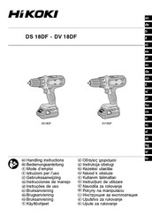 HIKOKI DS 18DF Instrucciones De Manejo