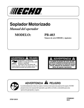 Echo PB-403 Manual Del Operador