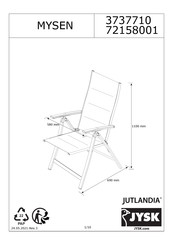 JYSK JUTLANDIA MYSEN 3737710 Instrucciones De Montaje