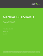 ZKTeco ZK-IWB Serie Manual De Usuario