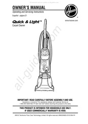 Hoover Quick & Light FH50035 Manual Del Propietário