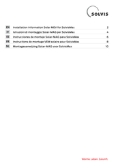 Solvis Solar MEV Instrucciones De Montaje