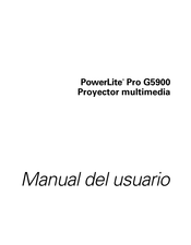 Epson PowerLite Pro G5900 Manual Del Usuario