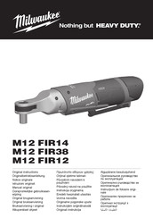 Milwaukee M12 FIR14 Manual Original