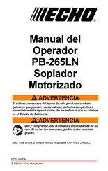 Echo PB-265LN Manual Del Operador