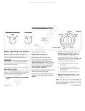 Frigidaire LTF530FS0 Instrucciones Para El Funcionamiento