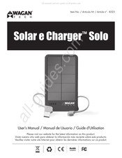 Wagan Tech Solar e Charger Solo Manual De Usuario