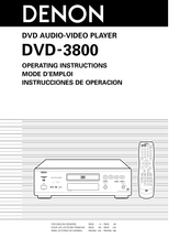 Denon DVD-3800 Instrucciones De Operación