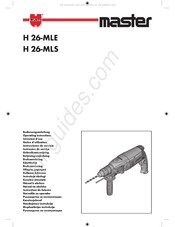 Würth master H 26-MLE Instrucciones De Servicio