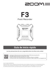 Zoom F3 Guia De Inicio Rapido