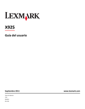 Lexmark X925 Guia Del Usuario