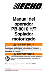 Echo PB-8010 H/T Manual Del Operador