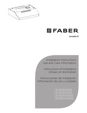 Faber Levante E LEVE24SS200 Instrucciones De Instalación Información De Uso Y Cuidado