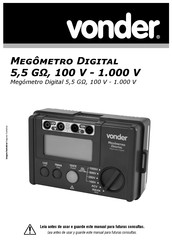 vonder Megometro Digital Manual Del Usuario