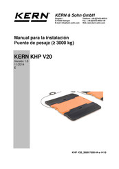 KERN&SOHN KHP V20 Serie Manual Para La Instalacion