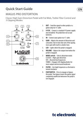 Tc Electronic MAGUS PRO Guia De Inicio Rapido