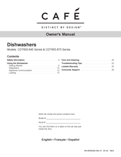 Cafe CDT875 Serie Manual Del Propietário