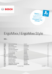 Bosch ErgoMixx MS6CM6157/01 Manual De Usuario