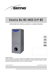 Sime ESTELLE B4 INOX ERP BE Manual Del Usuario