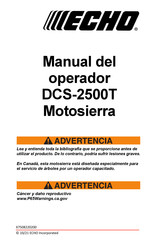 Echo DCS-2500T Manual Del Operador