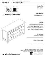 Bertini 0-65857-19704-4 Manual De Instrucciones