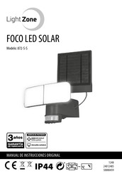 LightZone FOCO LED SOLAR 872-S-S Manual De Instrucciones Original