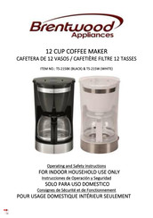 Brentwood Appliances TS-215BK Instrucciones De Operación Y Seguridad