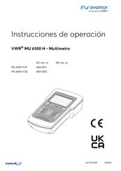 VWR 665-0312 Instrucciones De Operación